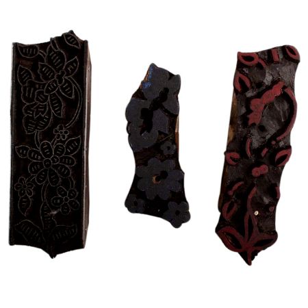 Set of 3 Piece New Wooden Printing Block